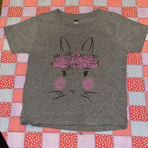 Charming Gray Bunny Kids T-Shirt